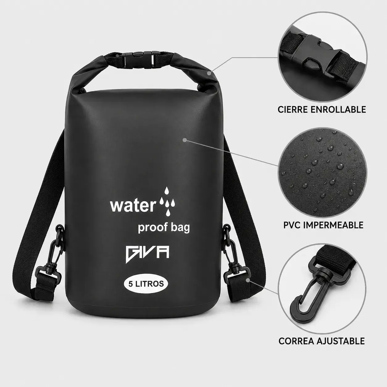 Bolso Impermeable Giva 5 Litros para Moto y Deportes Acuáticos - Image 2