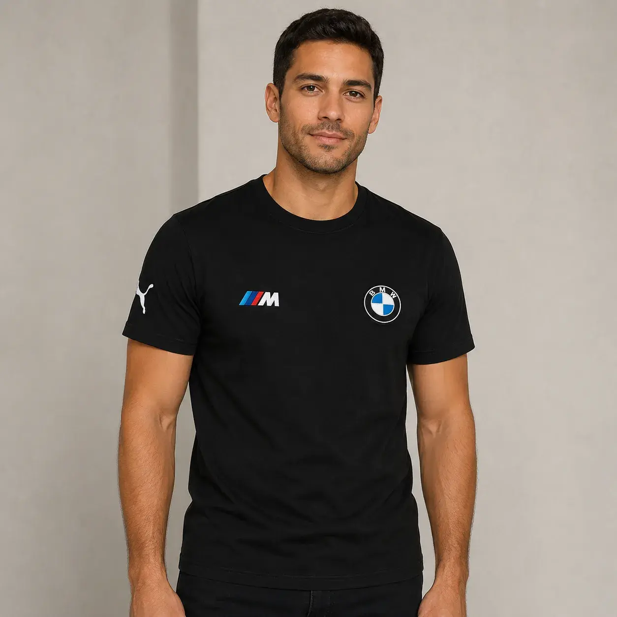 Camiseta BMW Puma para Hombre – Cuello Redondo en Algodón Licrado