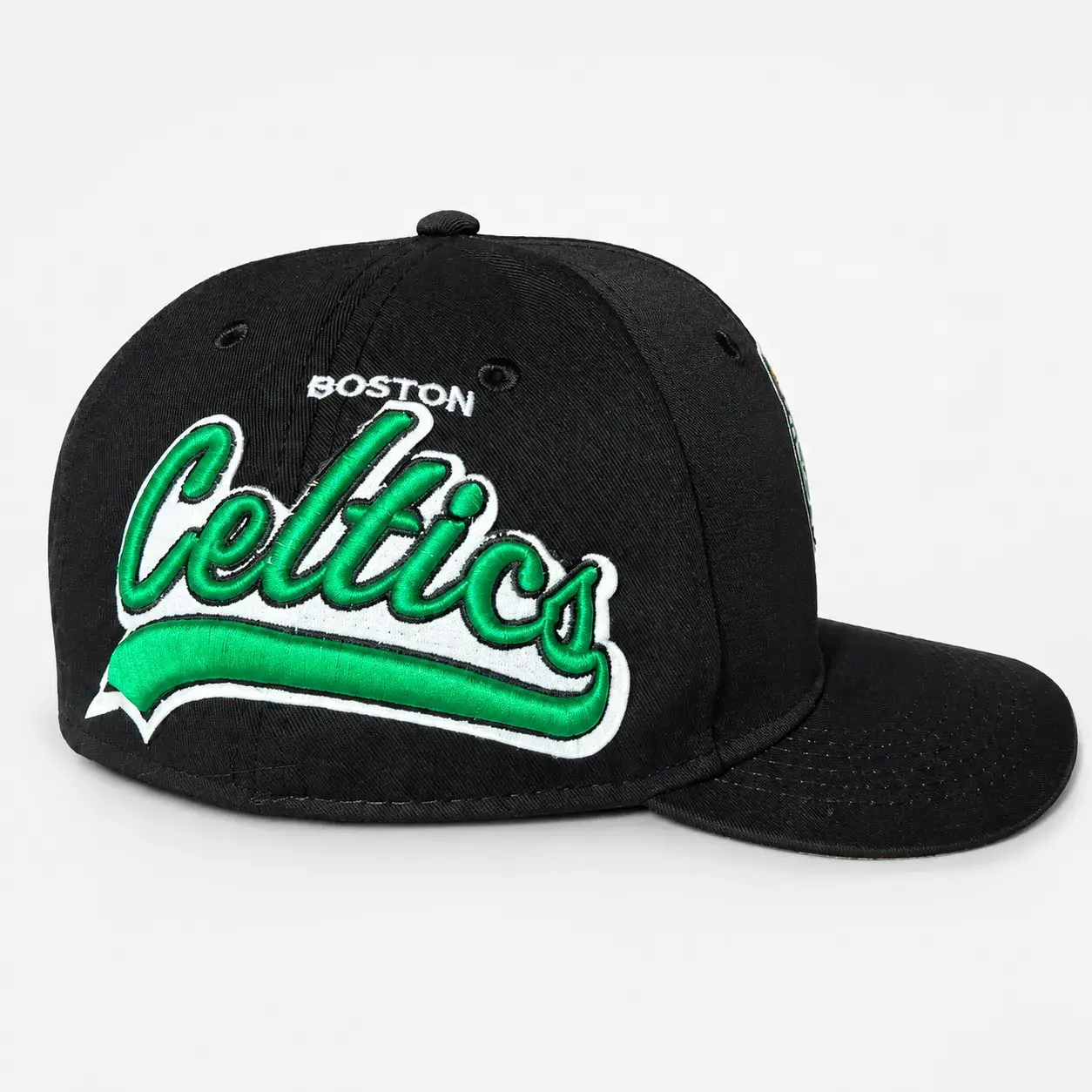 Gorra Boston Celtics Negra Snapback Visera Curva Logo Bordado Ajustable Premium - Image 2