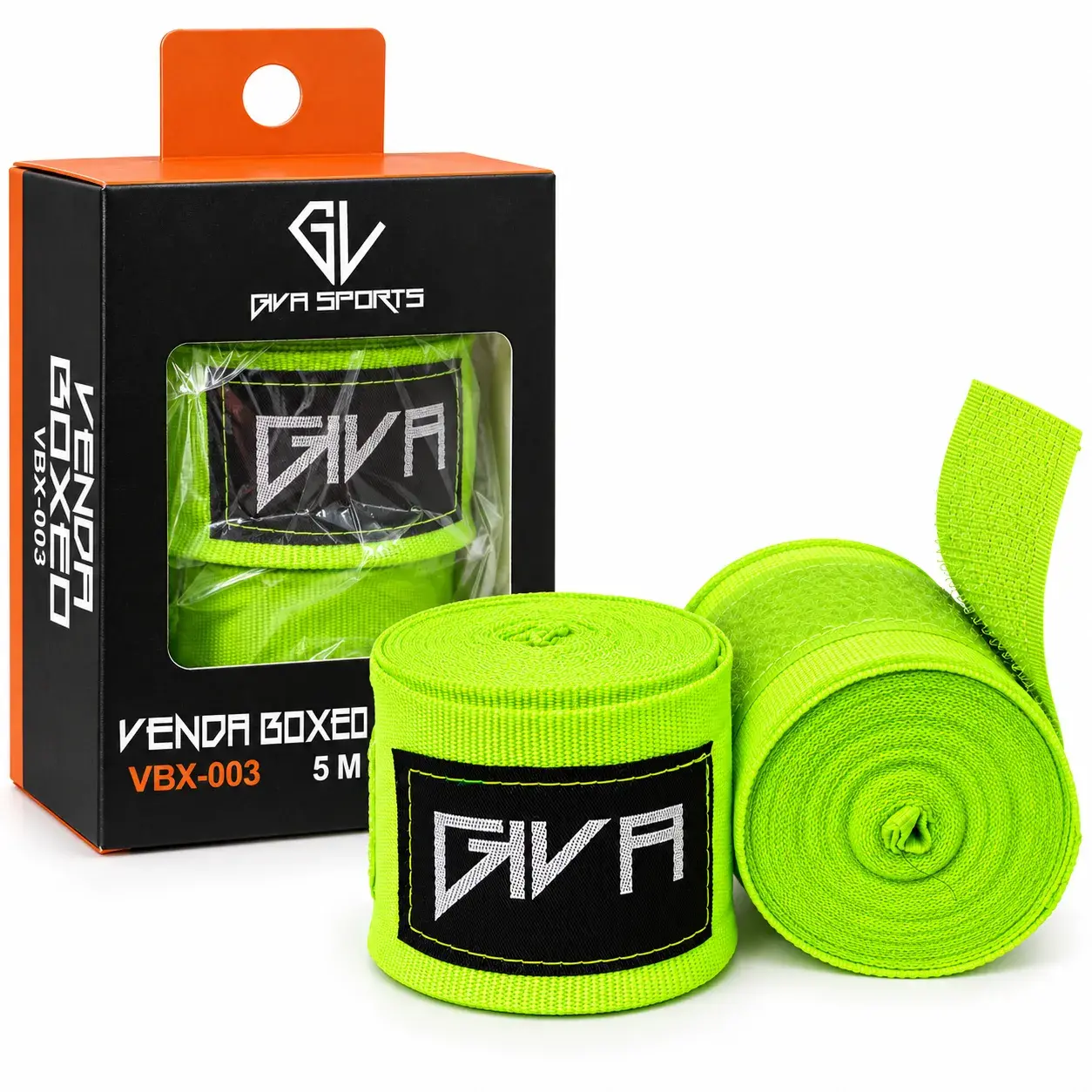 Venda de boxeo GIVA Sports VBX-003 verde de 5 metros, vista complementaria del producto